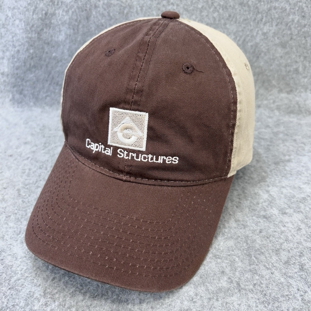 Capital Structures Men Brown Otto Cap Platinum Series Strapback Hat OSFA